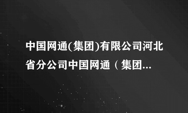 中国网通(集团)有限公司河北省分公司中国网通（集团）有限公司河北省分公司简介