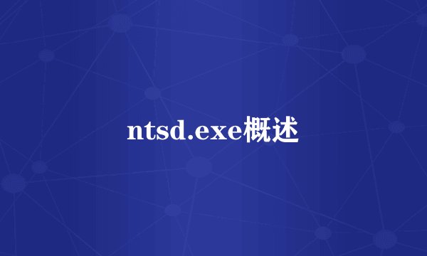 ntsd.exe概述