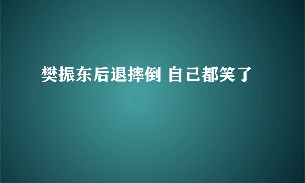樊振东后退摔倒 自己都笑了