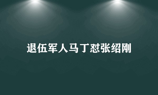 退伍军人马丁怼张绍刚