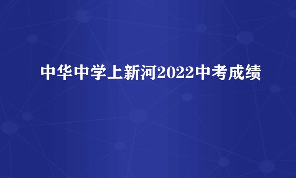 中华中学上新河2022中考成绩