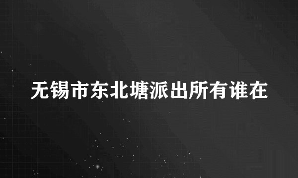 无锡市东北塘派出所有谁在