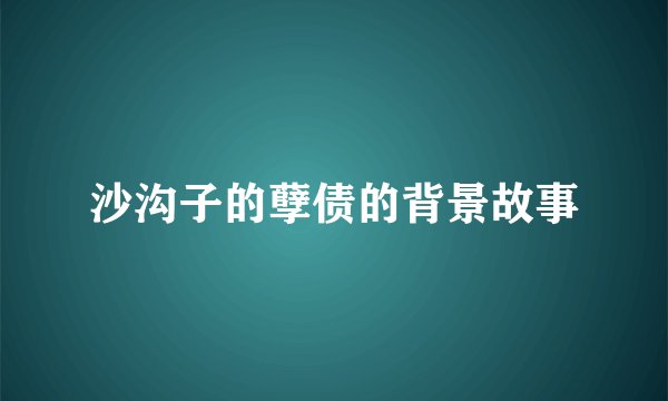 沙沟子的孽债的背景故事