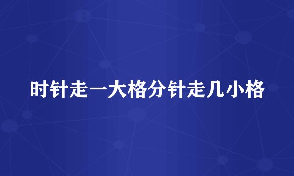时针走一大格分针走几小格