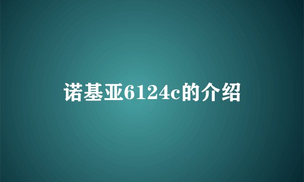 诺基亚6124c的介绍