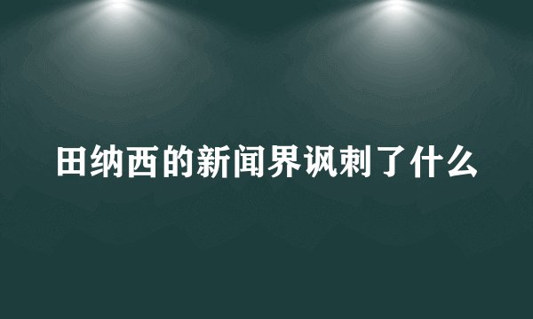 田纳西的新闻界讽刺了什么