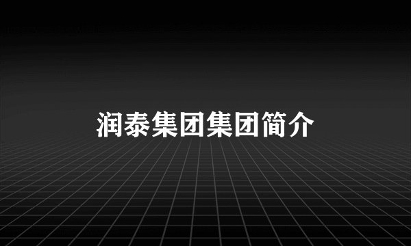 润泰集团集团简介