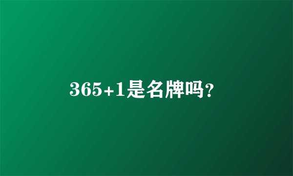 365+1是名牌吗？