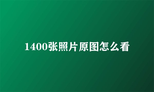1400张照片原图怎么看