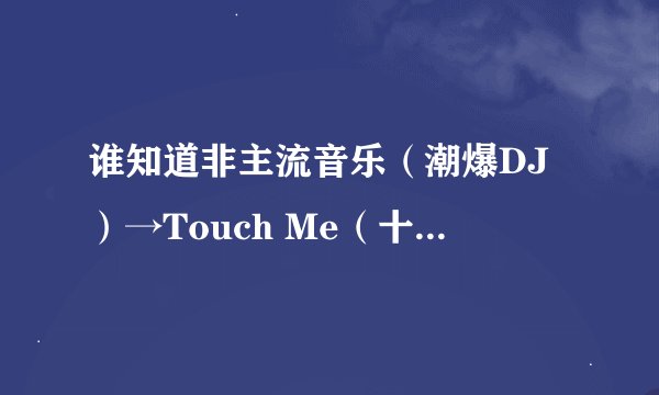谁知道非主流音乐（潮爆DJ）→Touch Me（十八禁）的歌词和MP3地址?