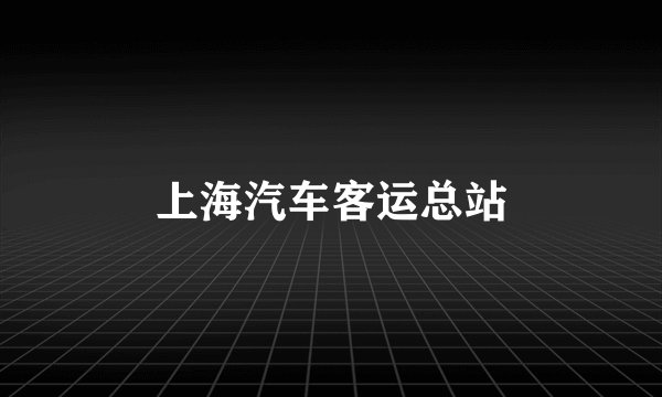 上海汽车客运总站