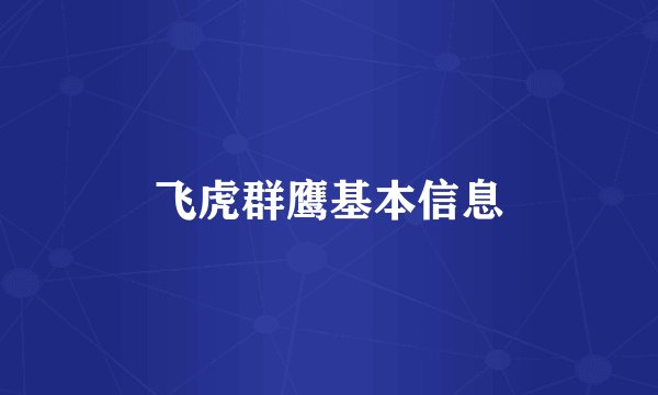飞虎群鹰基本信息