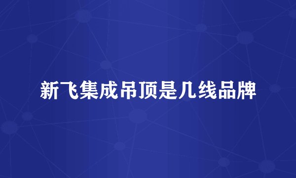 新飞集成吊顶是几线品牌