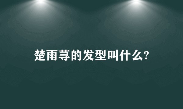 楚雨荨的发型叫什么?