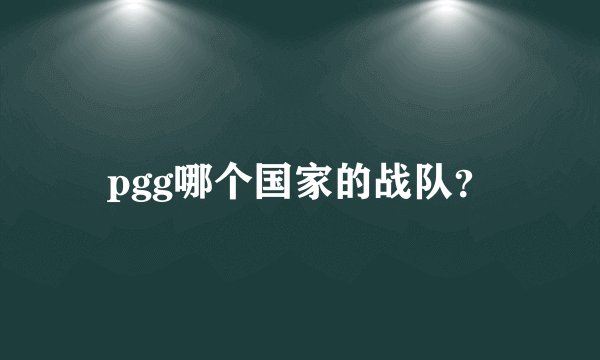 pgg哪个国家的战队?
