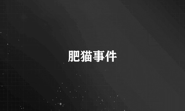 肥猫事件