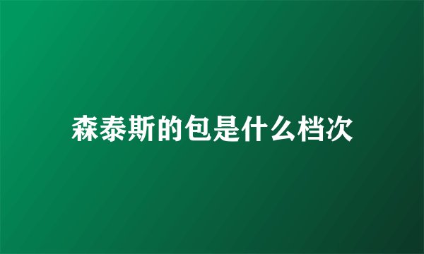 森泰斯的包是什么档次
