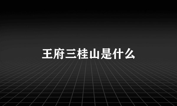 王府三桂山是什么