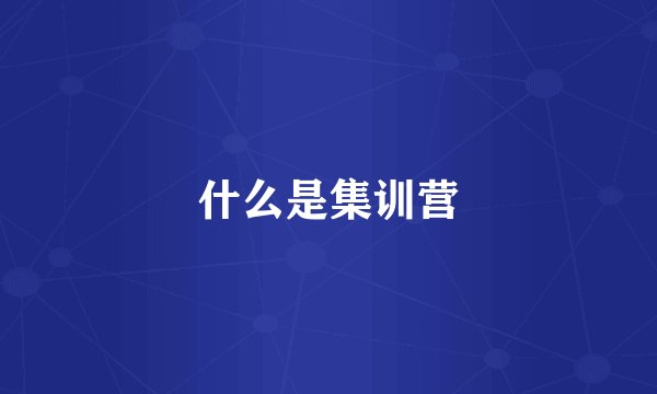 什么是集训营
