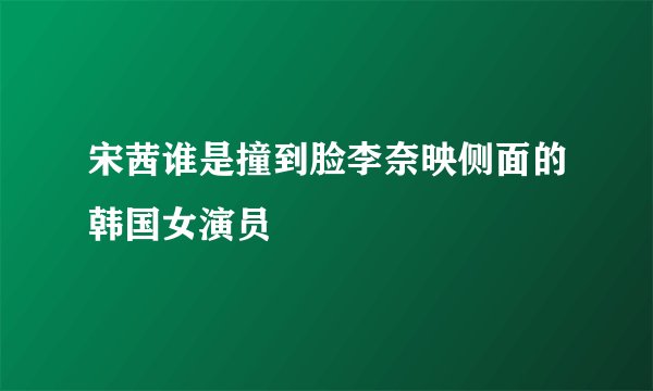 宋茜谁是撞到脸李奈映侧面的韩国女演员