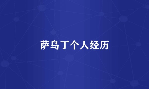 萨乌丁个人经历