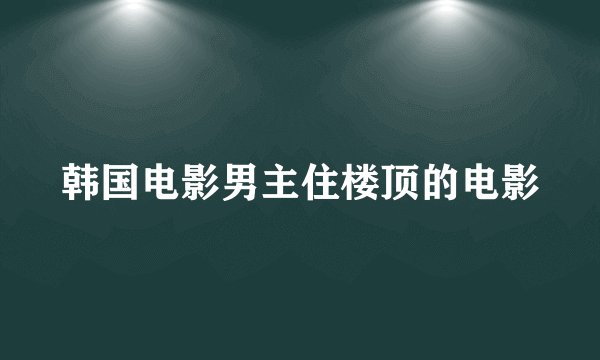 韩国电影男主住楼顶的电影