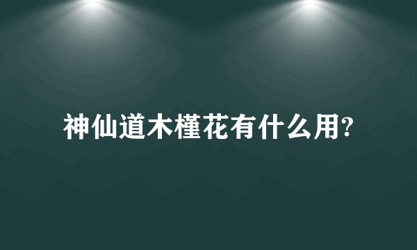 神仙道木槿花有什么用?