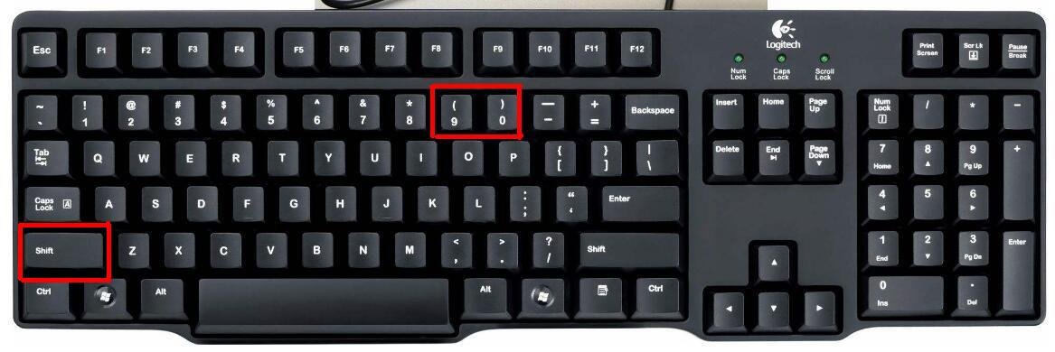 大括号{}怎么打？小括号怎么打？