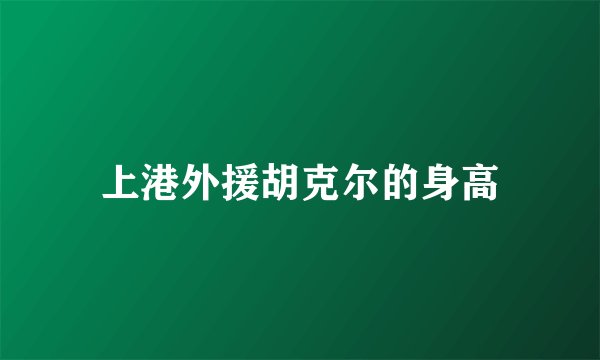 上港外援胡克尔的身高