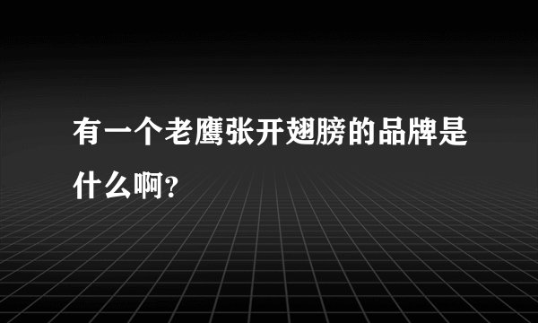 有一个老鹰张开翅膀的品牌是什么啊？