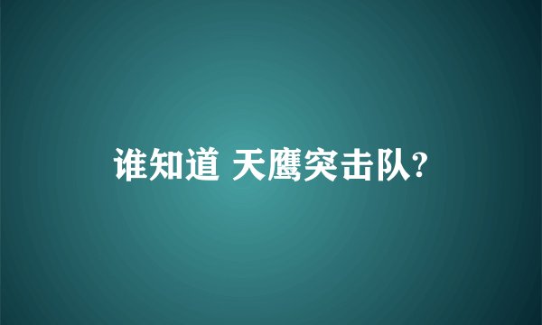 谁知道 天鹰突击队?