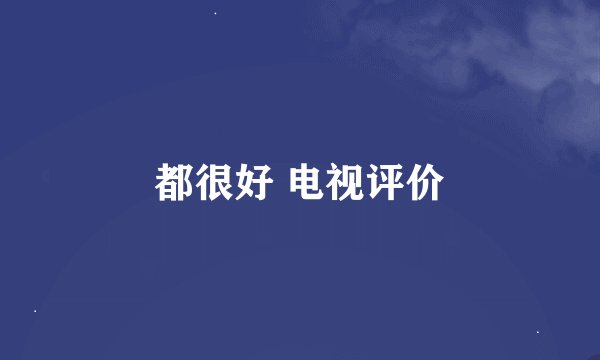 都很好 电视评价