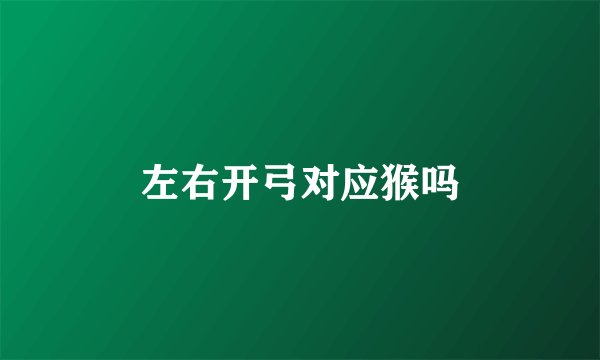左右开弓对应猴吗