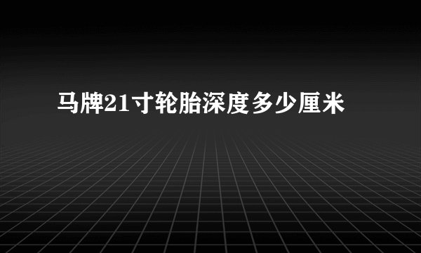 马牌21寸轮胎深度多少厘米