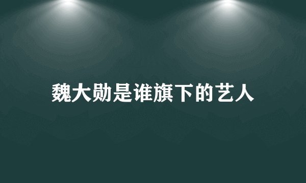 魏大勋是谁旗下的艺人