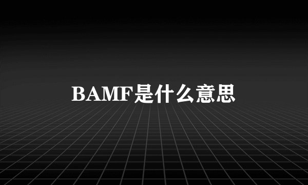 BAMF是什么意思