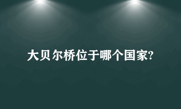 大贝尔桥位于哪个国家?