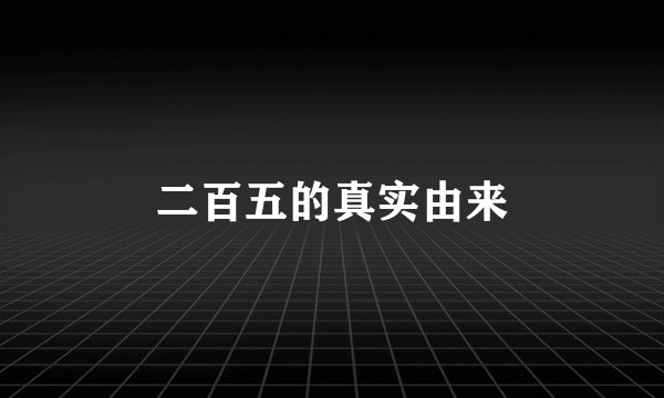 二百五的真实由来