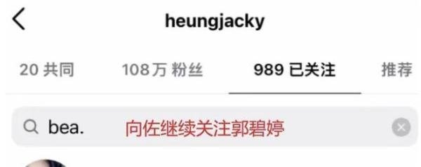 港媒曝郭碧婷去香港是去离婚，她已取关老公，向佐曾被传出轨成性