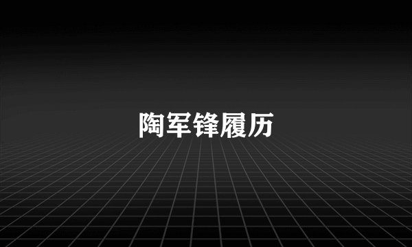 陶军锋履历