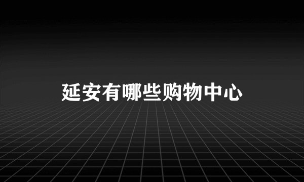 延安有哪些购物中心