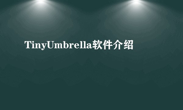 TinyUmbrella软件介绍