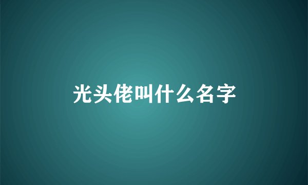 光头佬叫什么名字