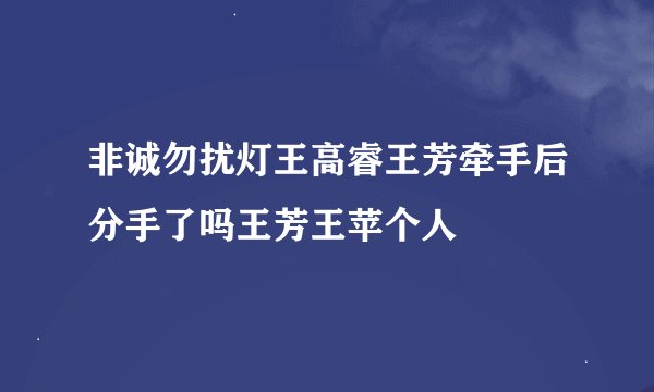非诚勿扰灯王高睿王芳牵手后分手了吗王芳王苹个人