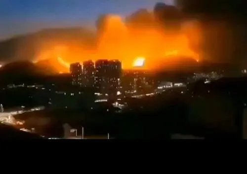 青岛大珠山着火，浓烟将天染黄，出动了怎样的救援历练进行施救？