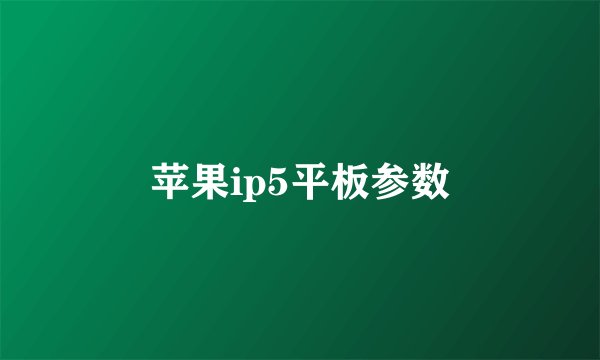 苹果ip5平板参数