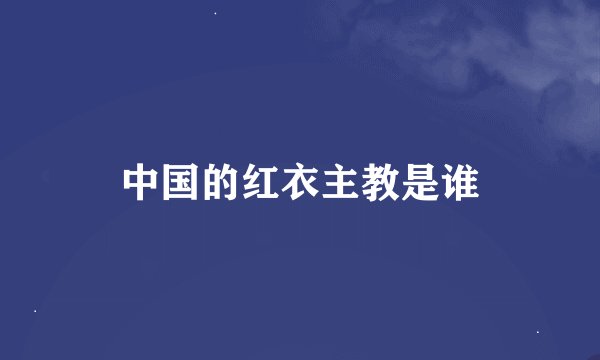 中国的红衣主教是谁