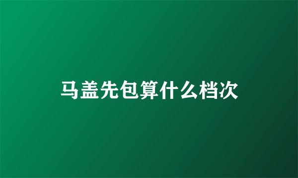 马盖先包算什么档次
