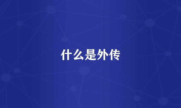 什么是外传