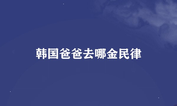 韩国爸爸去哪金民律